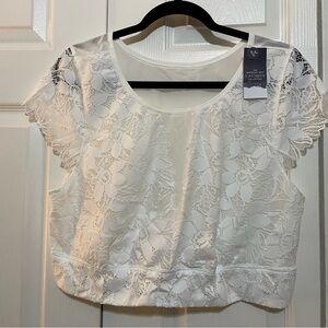 Torrid sheer floral crop top